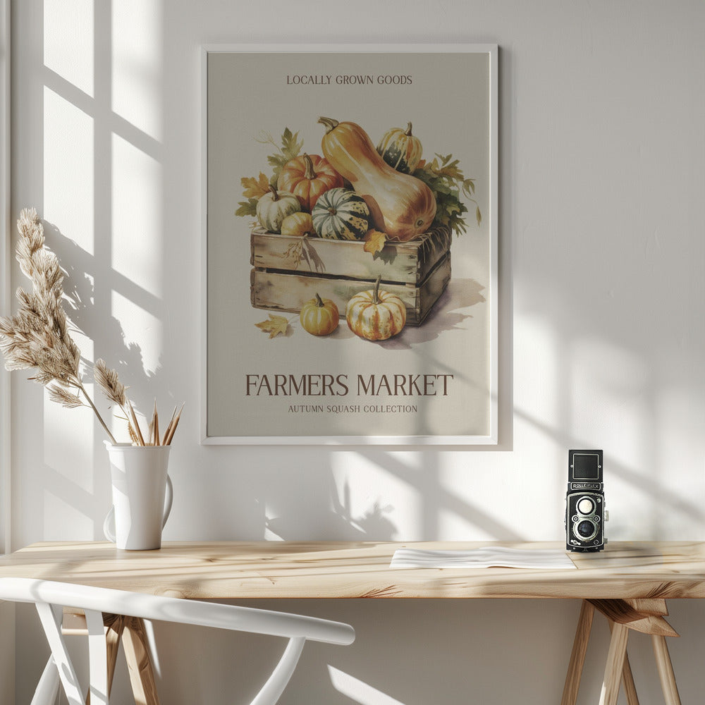 Farmers Market Squash - Poster / Art Print - interiör