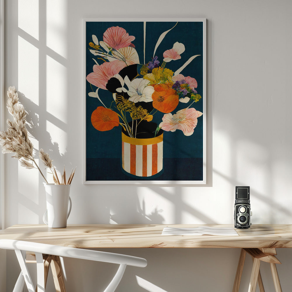 Flowers At Night - Poster / Art Print - interiör