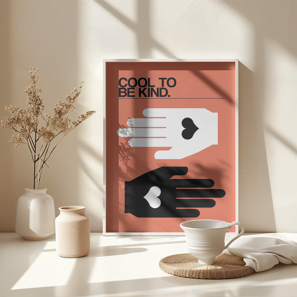 Cool To Be Kind Salmon - Poster / Art Print - interiör