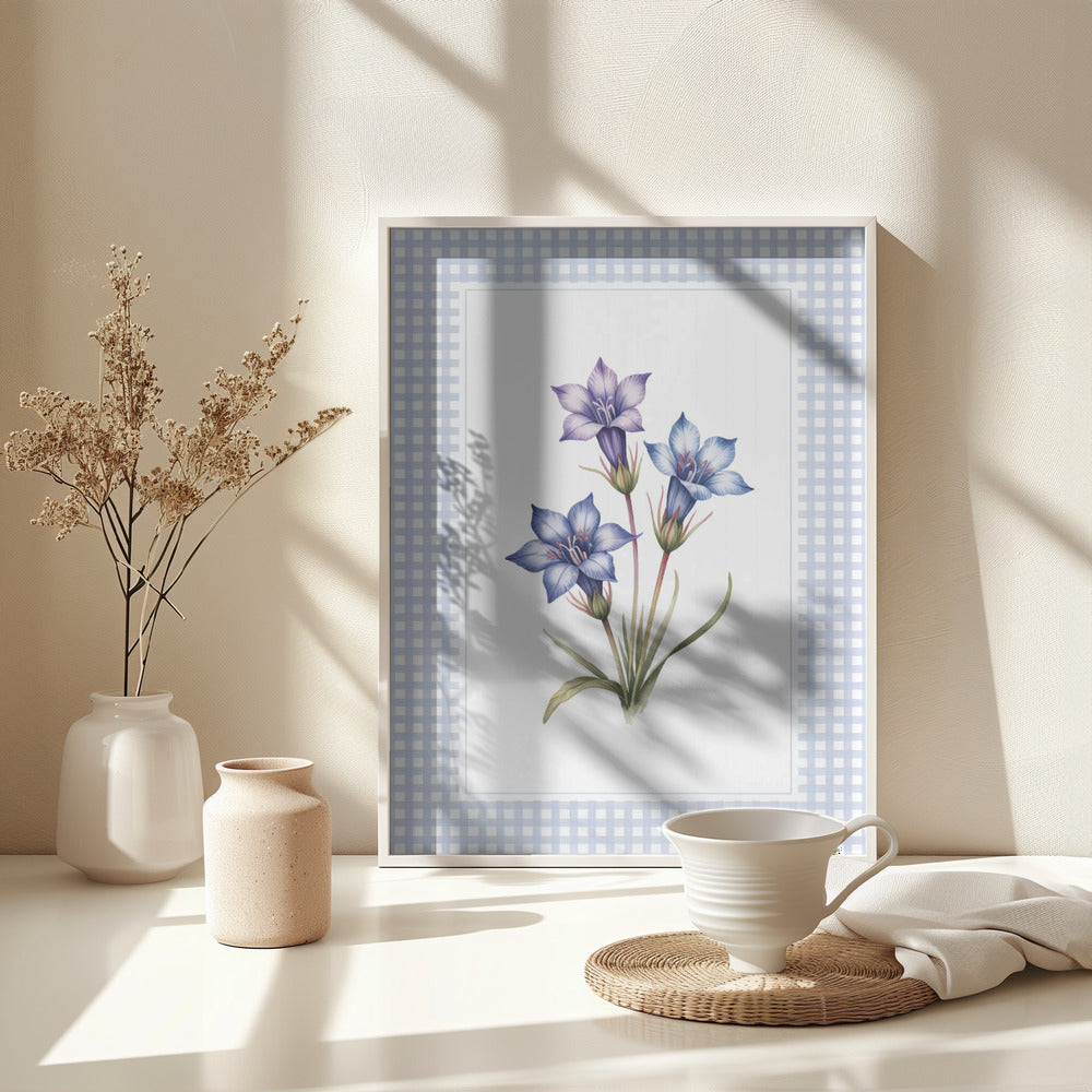 Gentiana Flowers - Poster / Art Print - interiör