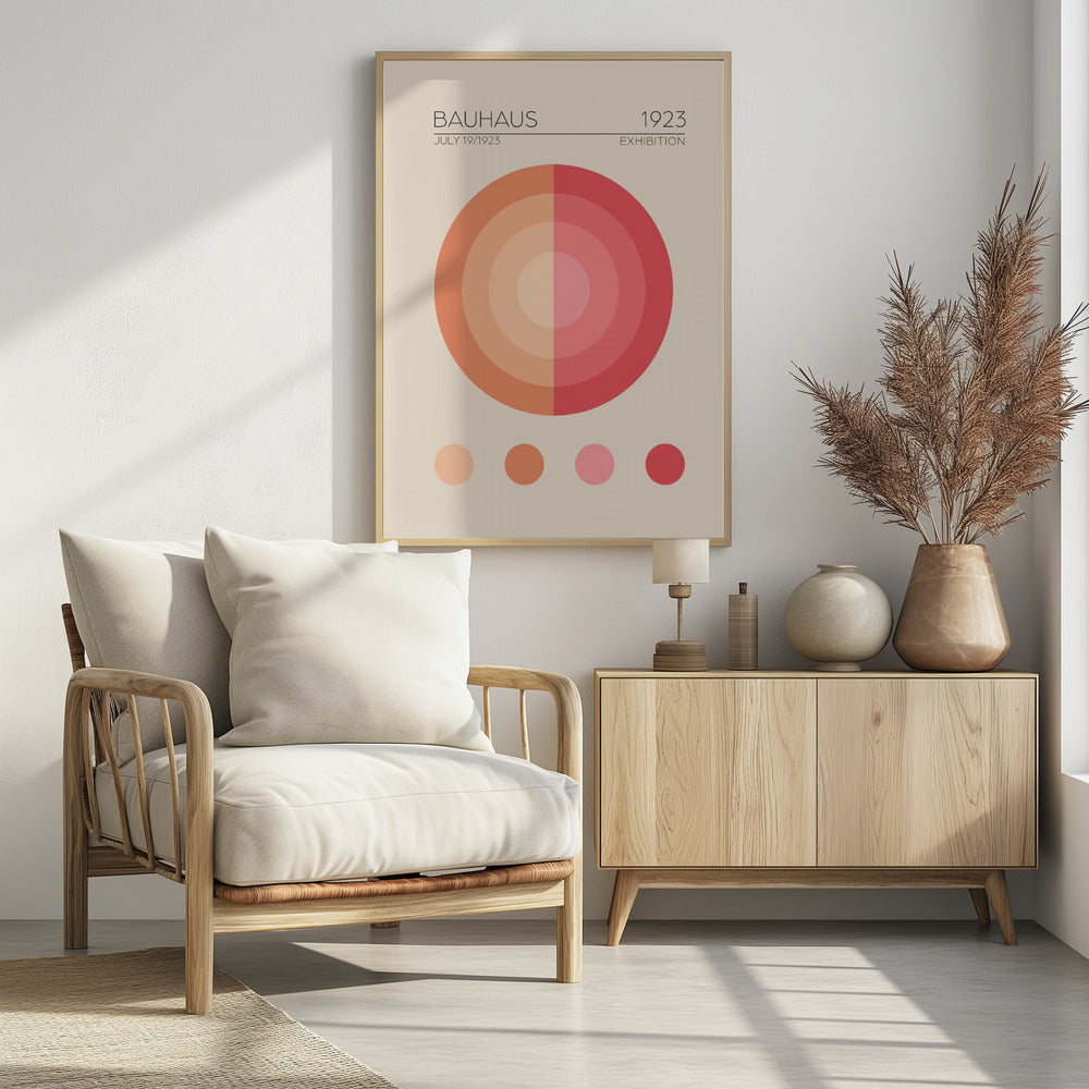 Bauhaus Pembe Daire - Poster / Art Print - interiör