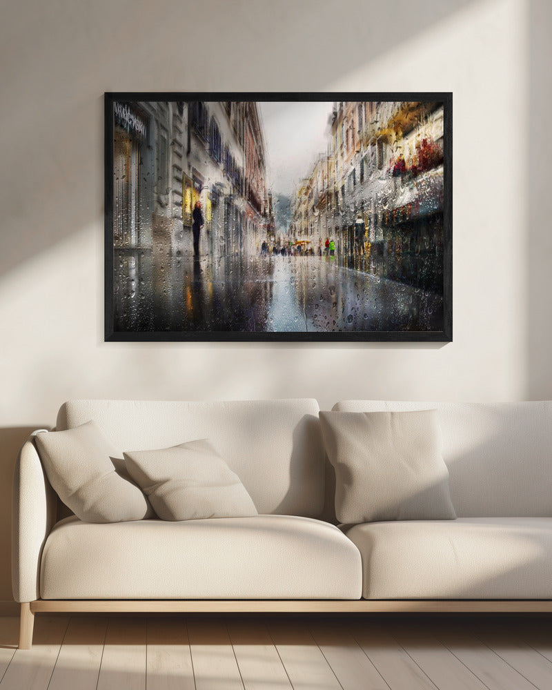 After the rain in the alleys of Rome - Poster / Art Print - interiör