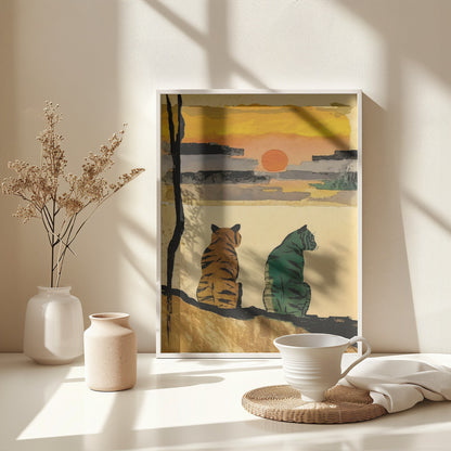 Resting Tigers - Poster / Art Print - interiör