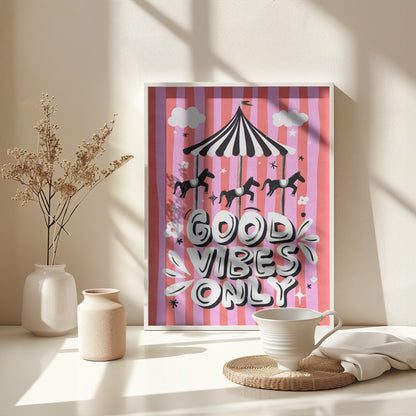 Carousel Good Vibes Only - Poster / Art Print - interiör