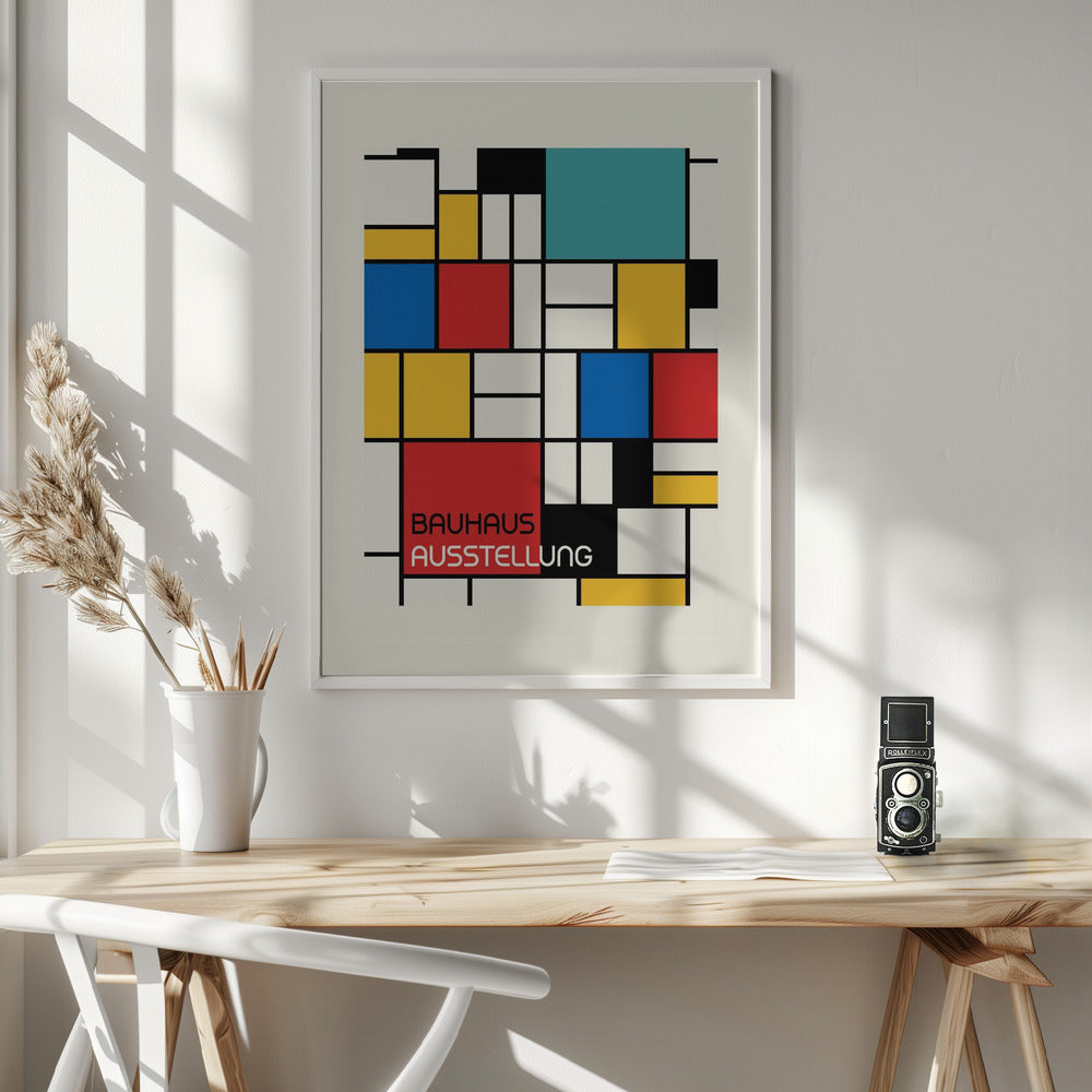 Bauhaus Geometric Design Retro - Poster / Art Print - interiör