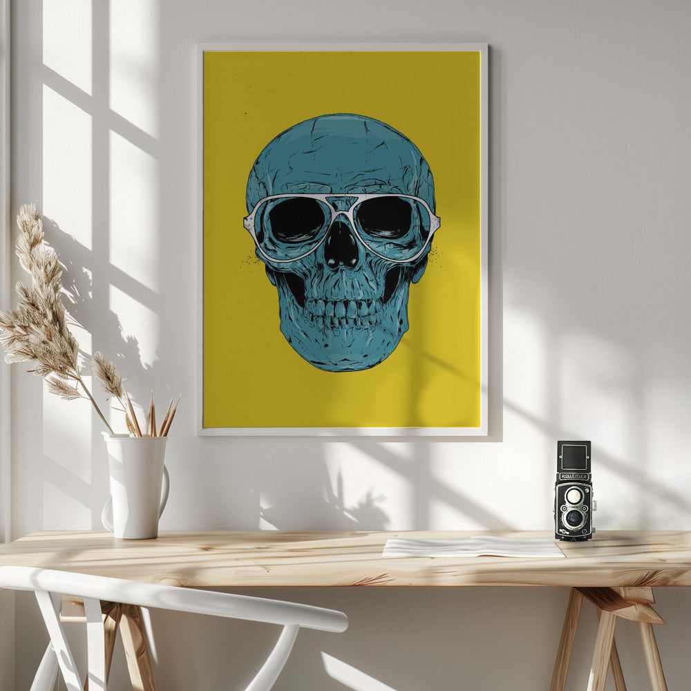 Blue Skull - Poster / Art Print - interiör