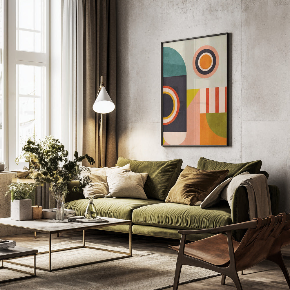 Playing Around Shapes 2 - Poster / Art Print - interiör