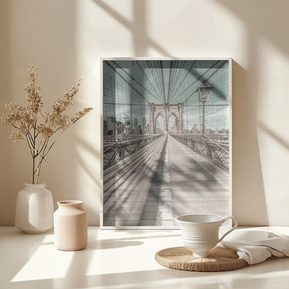 NEW YORK CITY Brooklyn Bridge - Poster / Art Print - interiör