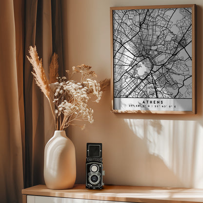 Black Maps 05 - Poster / Art Print - interiör