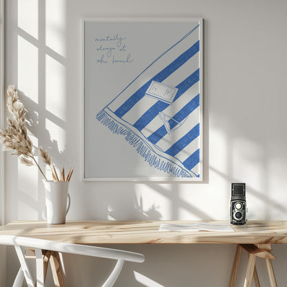 Summer holiday beach towel - Poster / Art Print - interiör