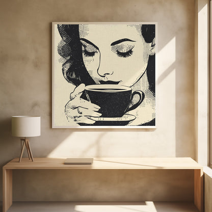 Women Drinking Coffee - Poster / Art Print - interiör