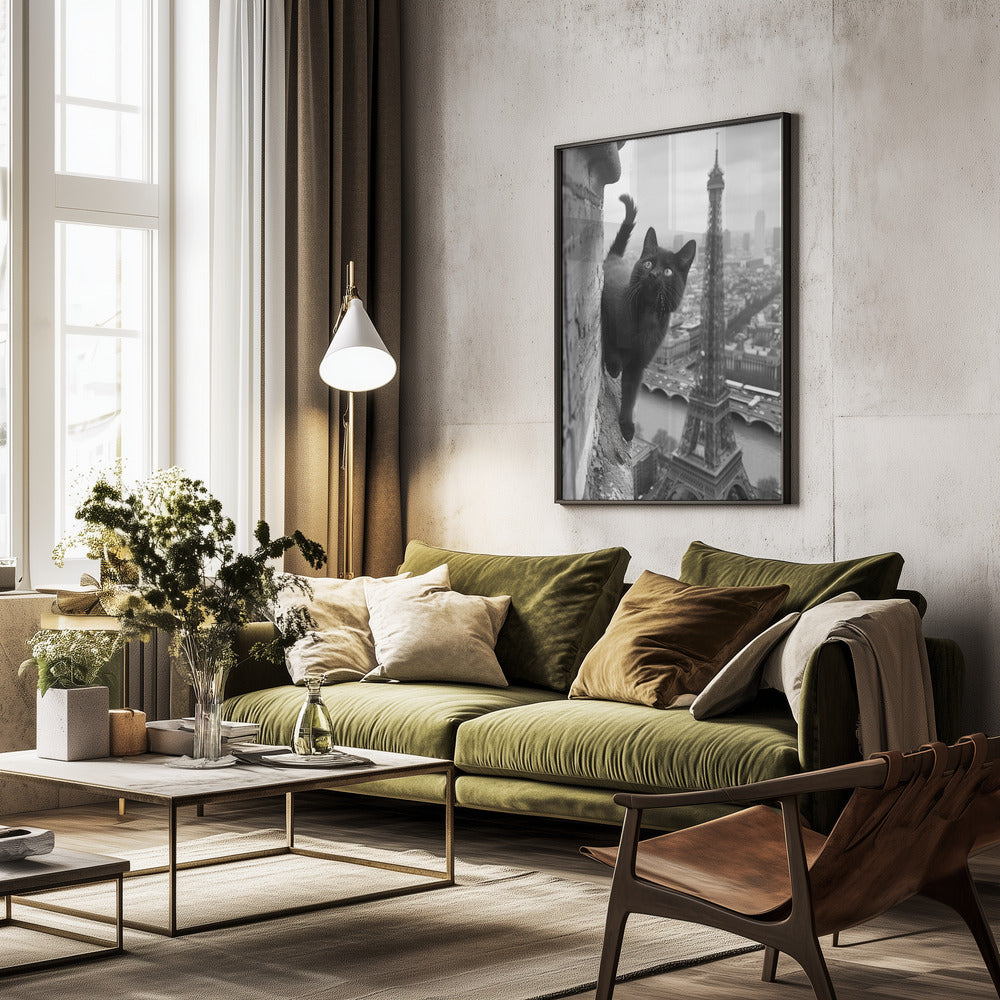 Kitty in Paris - Poster / Art Print - interiör