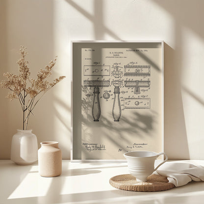 Razor Patent 1904 - Poster / Art Print - interiör
