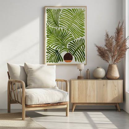 Summer Fern - Poster / Art Print - interiör