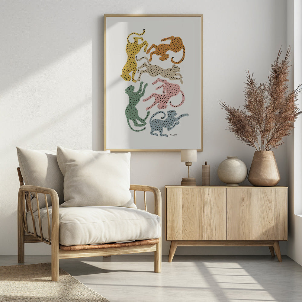 Colorful Cheetahs - Poster / Art Print - interiör