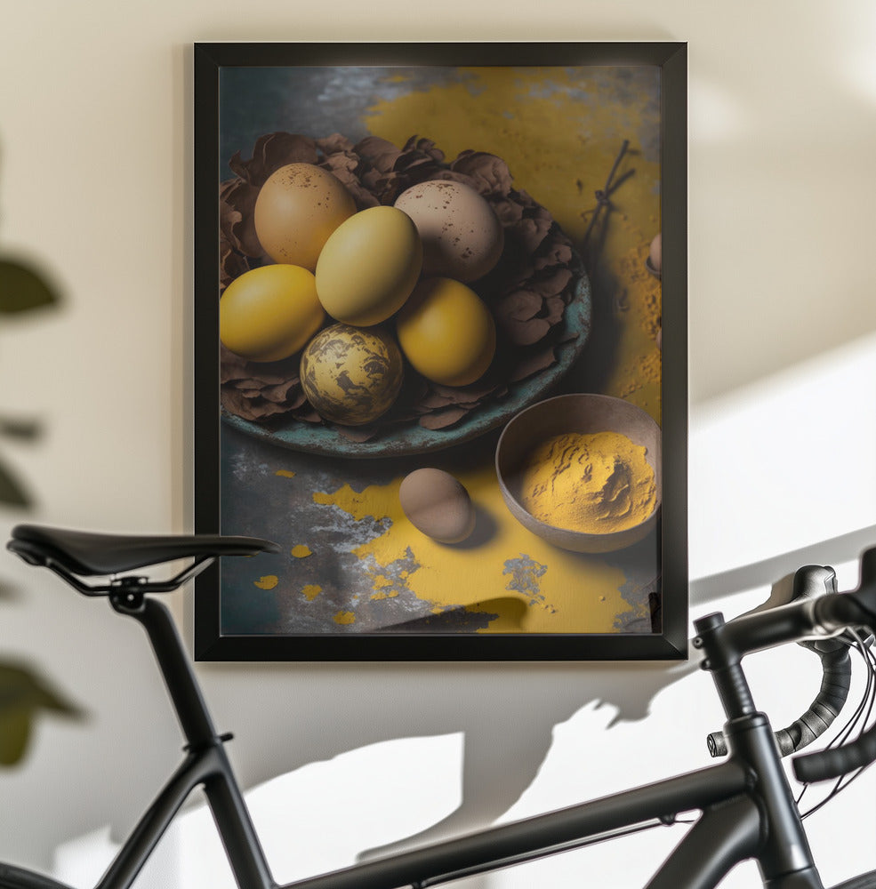 Yellow Eggs - Poster / Art Print - interiör