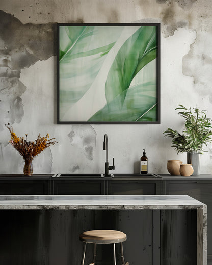 Abstract Banana Leaf - Poster / Art Print - interiör