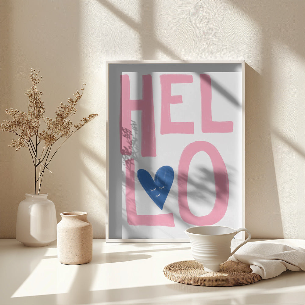 Hello - Poster / Art Print - interiör