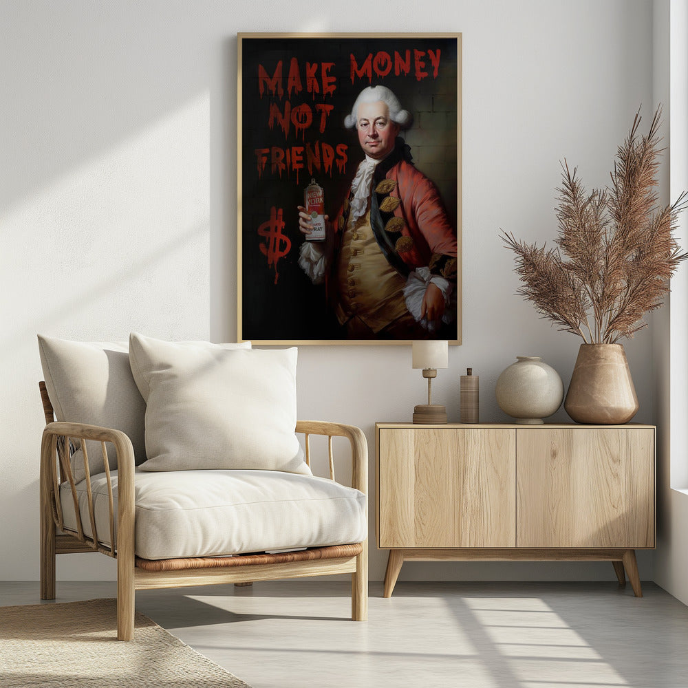 Make Money Not Friends - Poster / Art Print - interiör