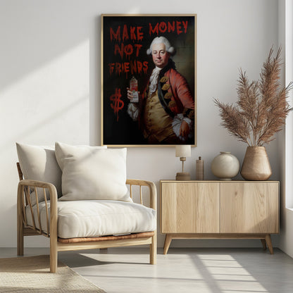Make Money Not Friends - Poster / Art Print - interiör