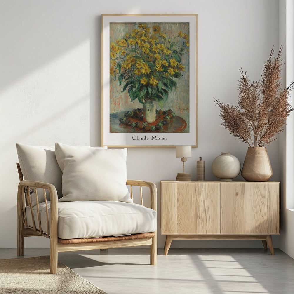 Jerusalem Artichoke Flowers - Poster / Art Print - interiör