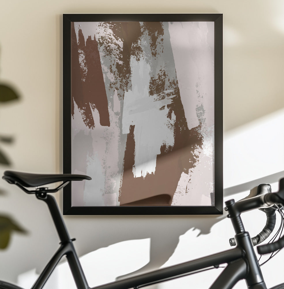 Abstract Brown Paint - Poster / Art Print - interiör