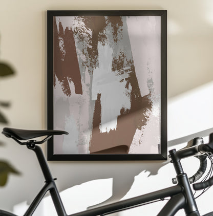 Abstract Brown Paint - Poster / Art Print - interiör