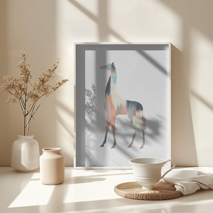 Pastel Giraffe - Poster / Art Print - interiör