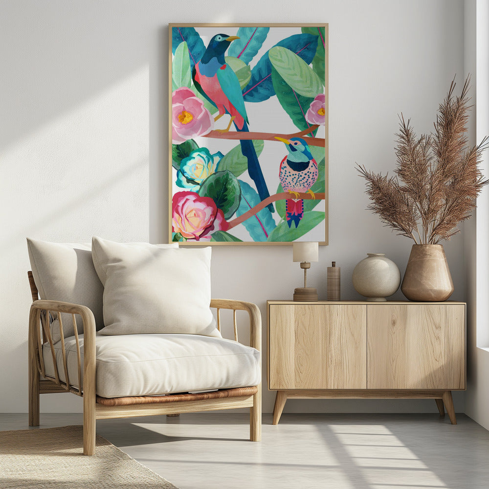 Birds of Spring - Poster / Art Print - interiör