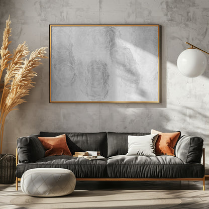 Monochrome Marble Texture - Poster / Art Print - interiör