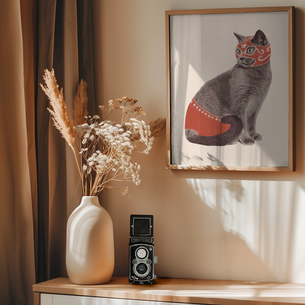 Chat Catcheur - Poster / Art Print - interiör