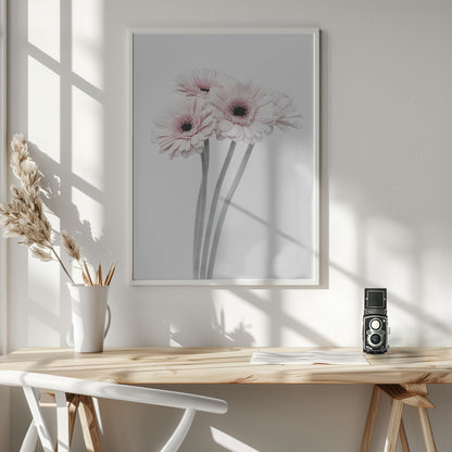 Pink Flowers - Poster / Art Print - interiör