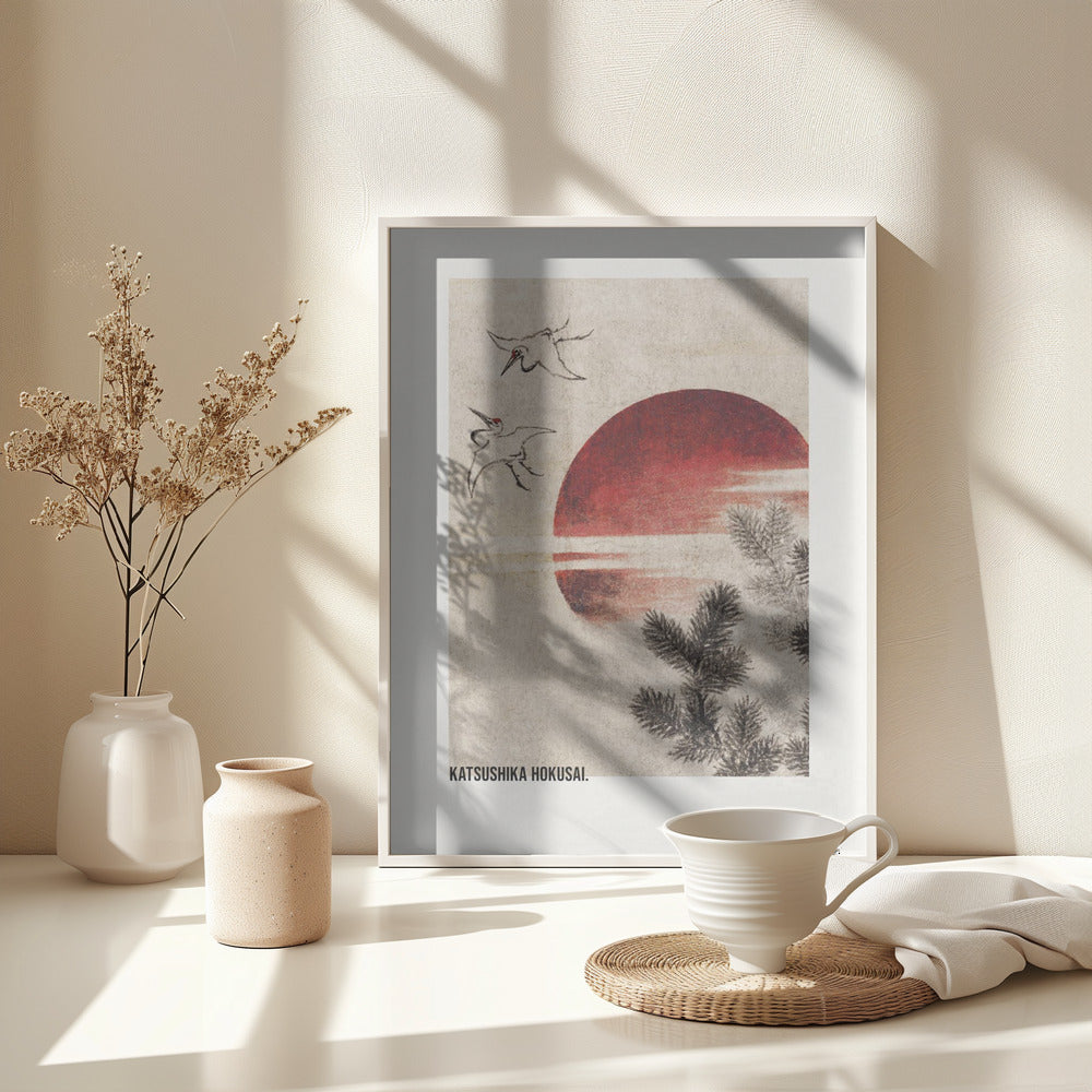 Birds and Sunset, From Album of Sketches (1814) - Poster / Art Print - interiör