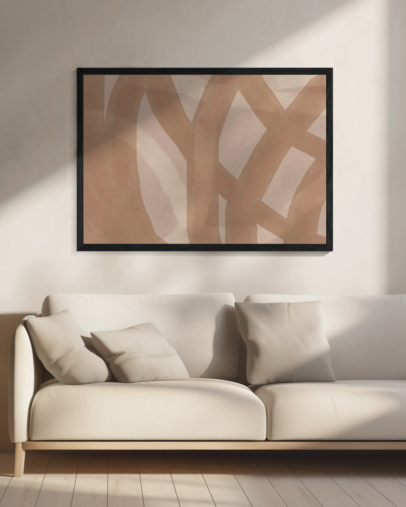 Neutral Abstract Watercolor In Nude and Pastel  9 - Poster / Art Print - interiör