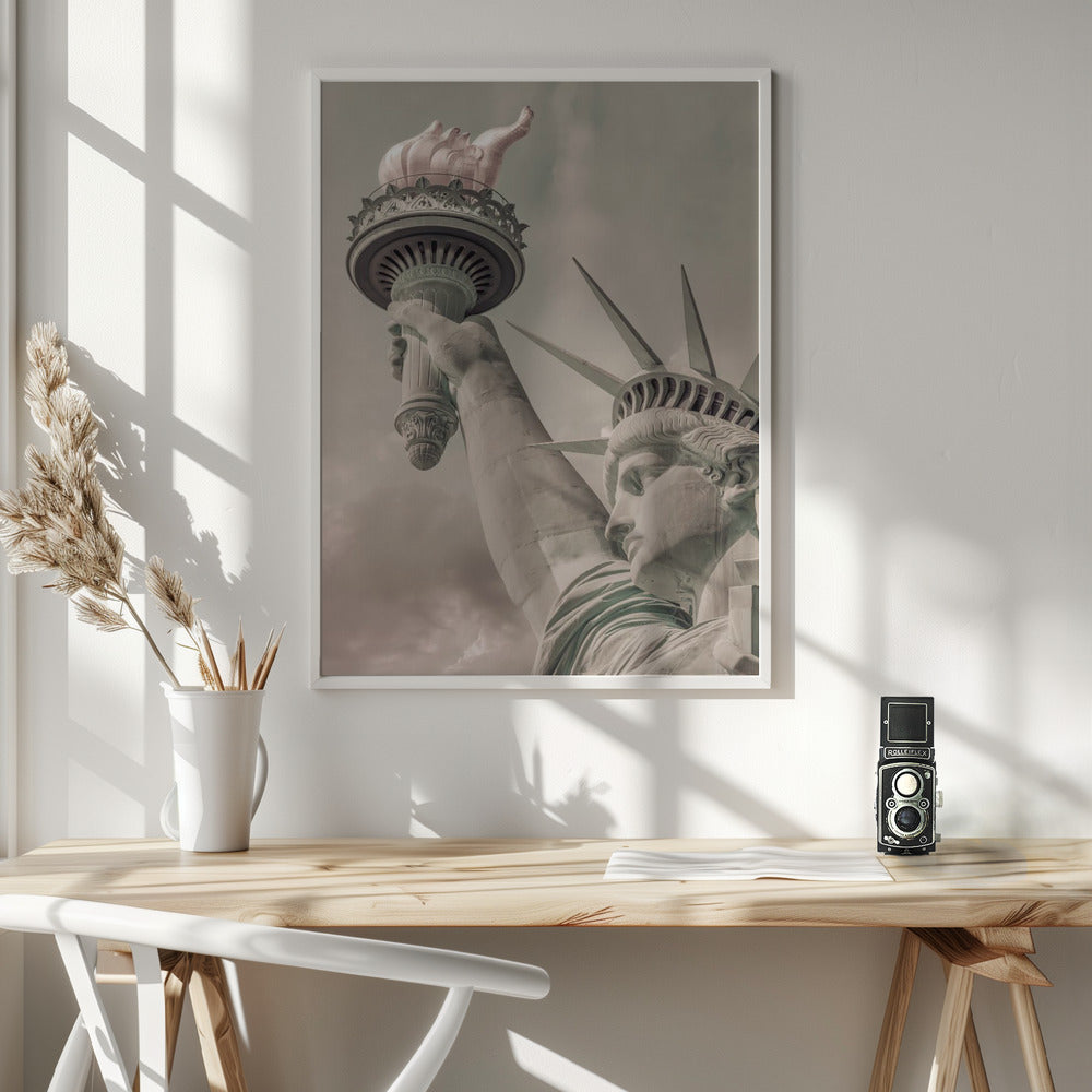 NEW YORK CITY Statue of Liberty | urban vintage style - Poster / Art Print - interiör