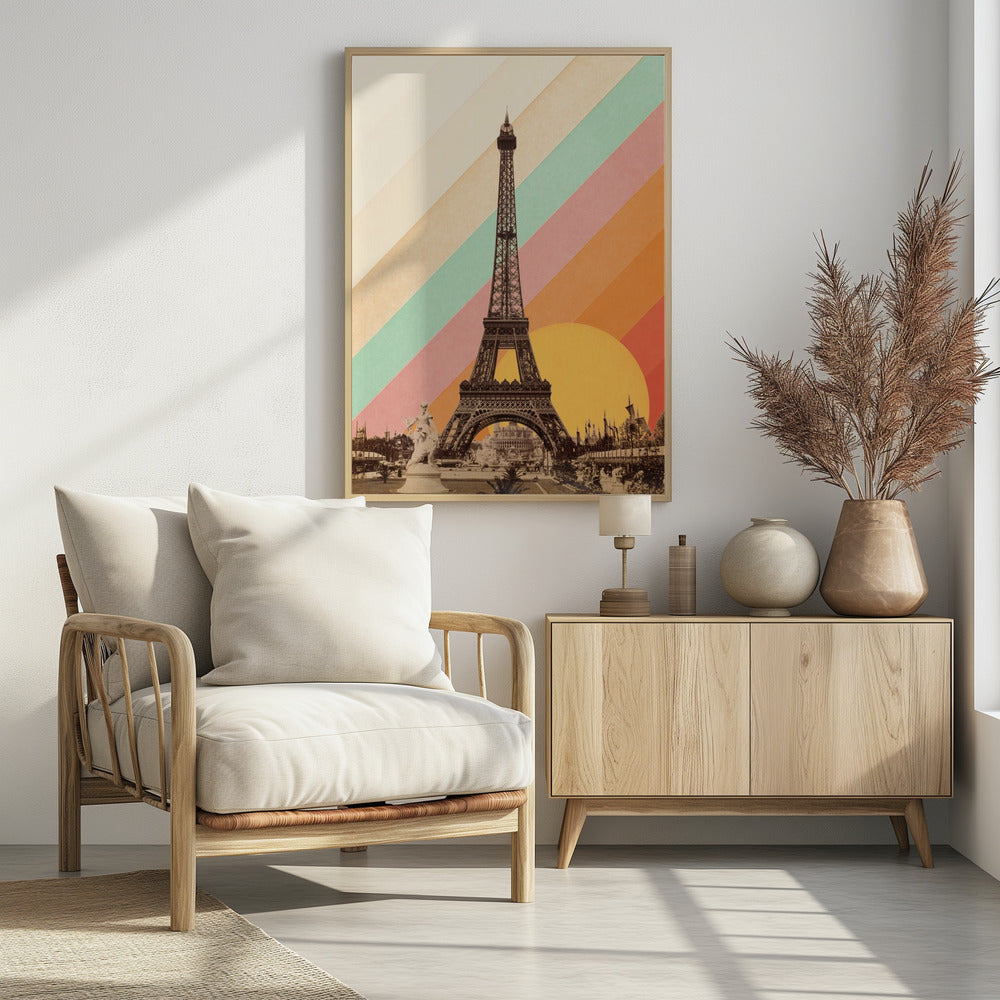 Eiffel Tower Rainbow - Poster / Art Print - interiör