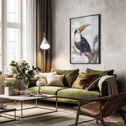 Red Billed Toucan - Poster / Art Print - interiör