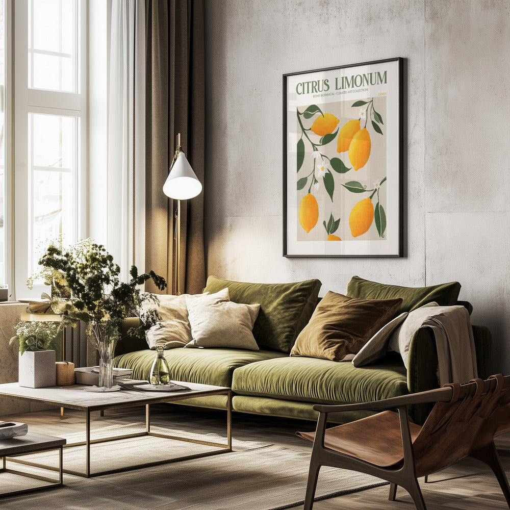 Citrus Limonum - Lemon - Poster / Art Print - interiör
