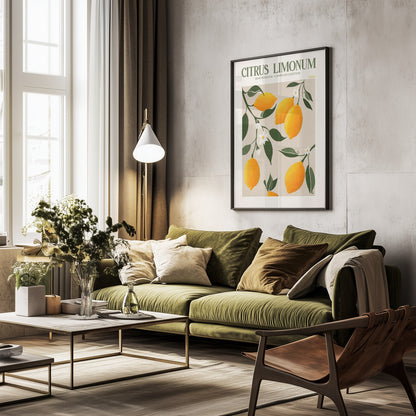 Citrus Limonum - Lemon - Poster / Art Print - interiör