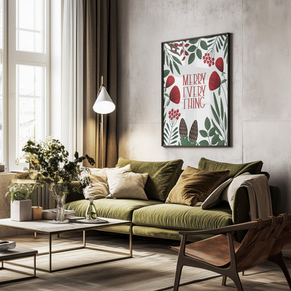 Merry everything - Poster / Art Print - interiör