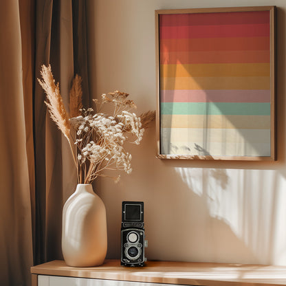Rainbow Chevrons - Poster / Art Print - interiör