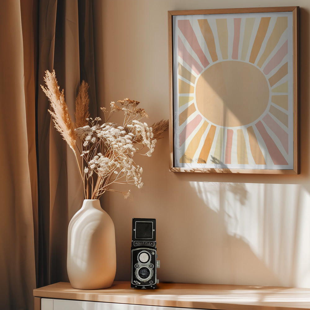 Boho sun - Poster / Art Print - interiör