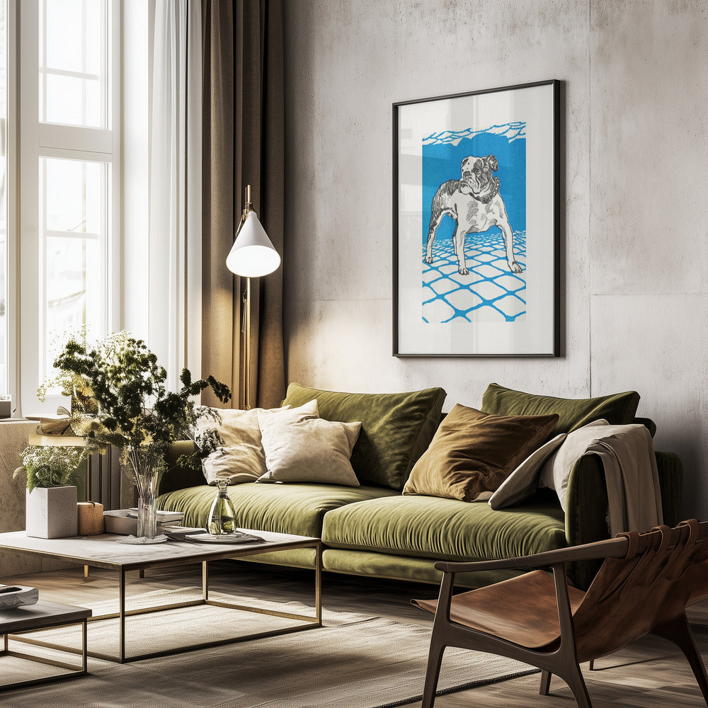 Bulldog - Poster / Art Print - interiör