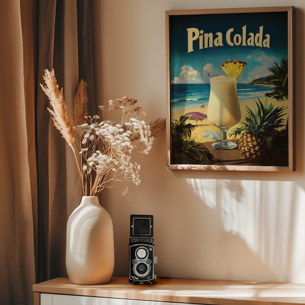 Pina Colada Vintage - Poster / Art Print - interiör