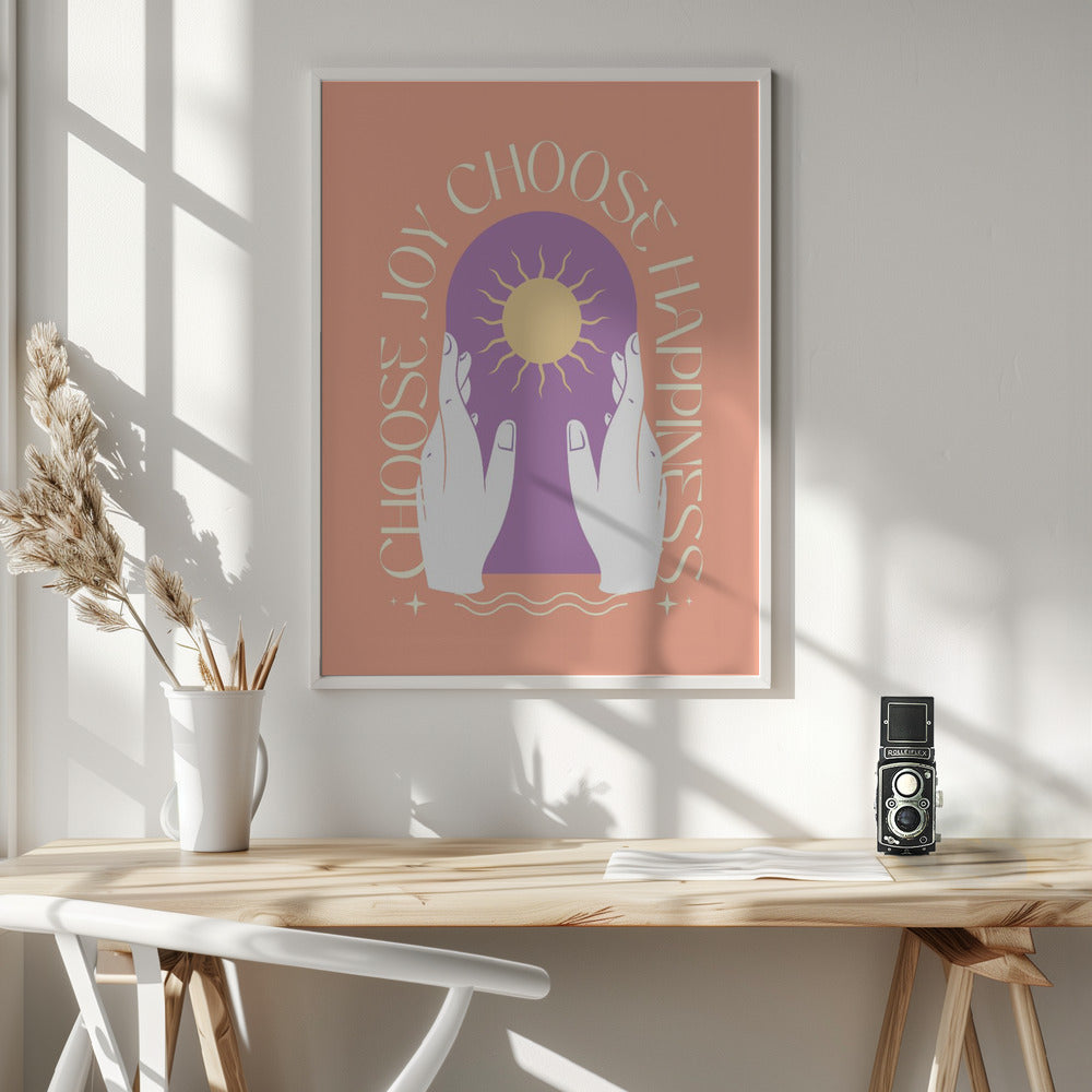 Choose Joy Choose Happiness - Poster / Art Print - interiör