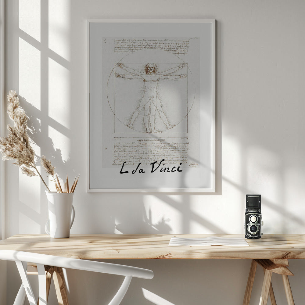Vitruvian Man Signature - Poster / Art Print - interiör