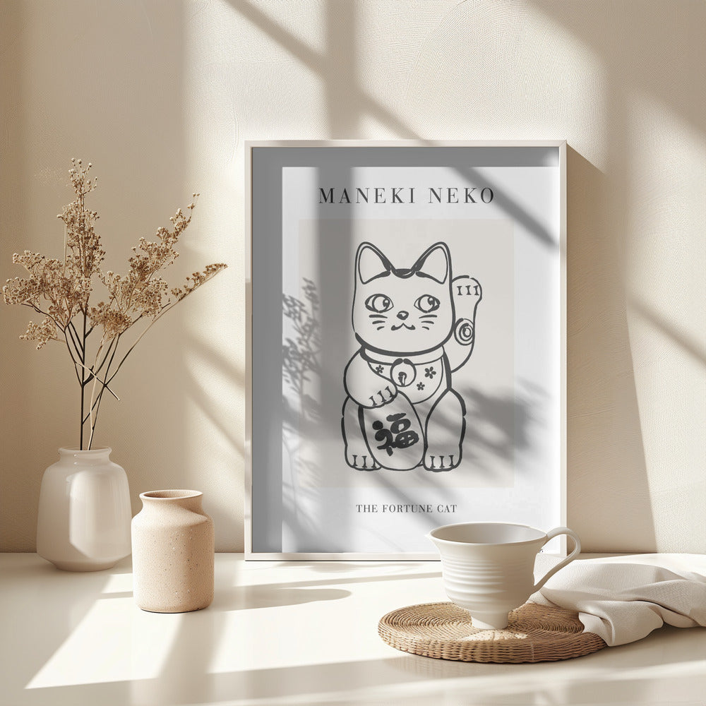 Manekineko No2 - Poster / Art Print - interiör