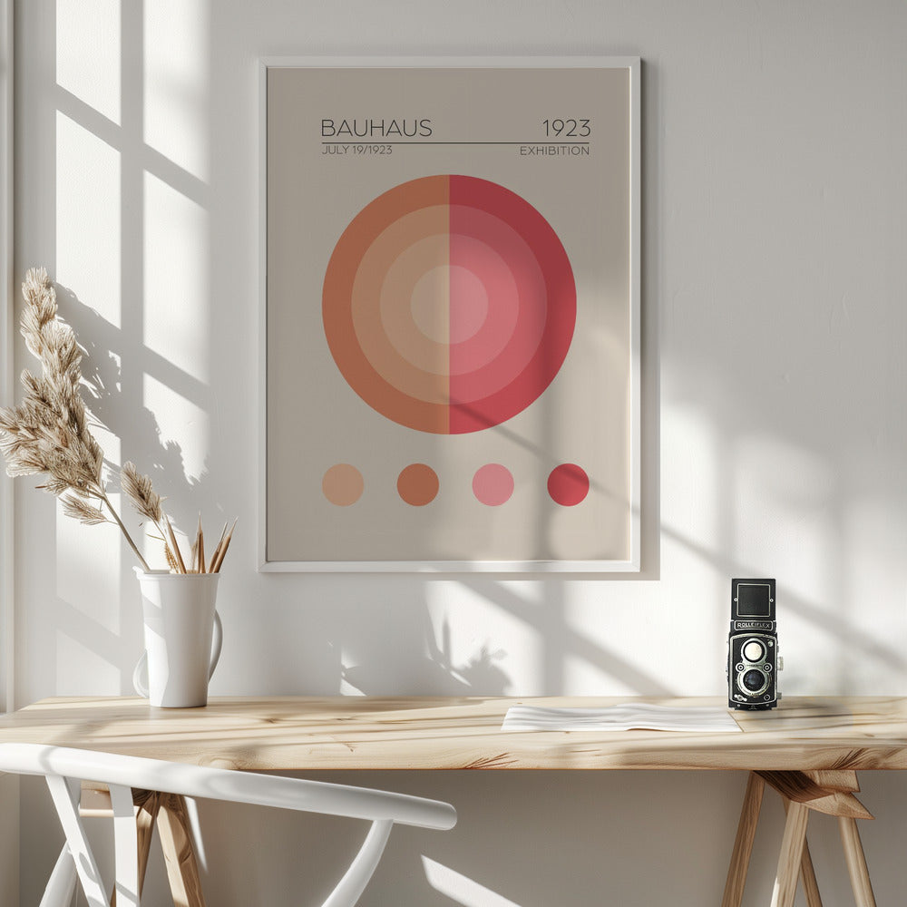 Bauhaus Pembe Daire - Poster / Art Print - interiör