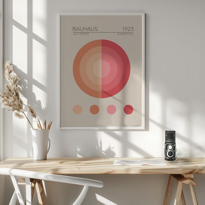 Bauhaus Pembe Daire - Poster / Art Print - interiör
