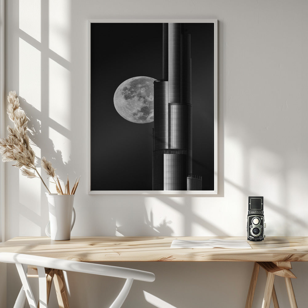 Super moon Burjkhalifa - Poster / Art Print - interiör